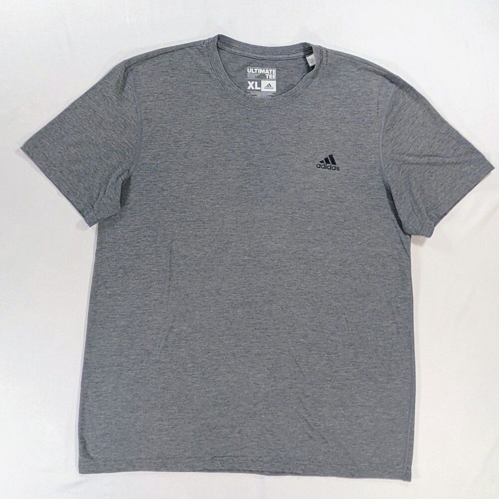 Adidas Ultimate Tee Mens XLarge Heather Grey Short Sleeve Athletic Shirt